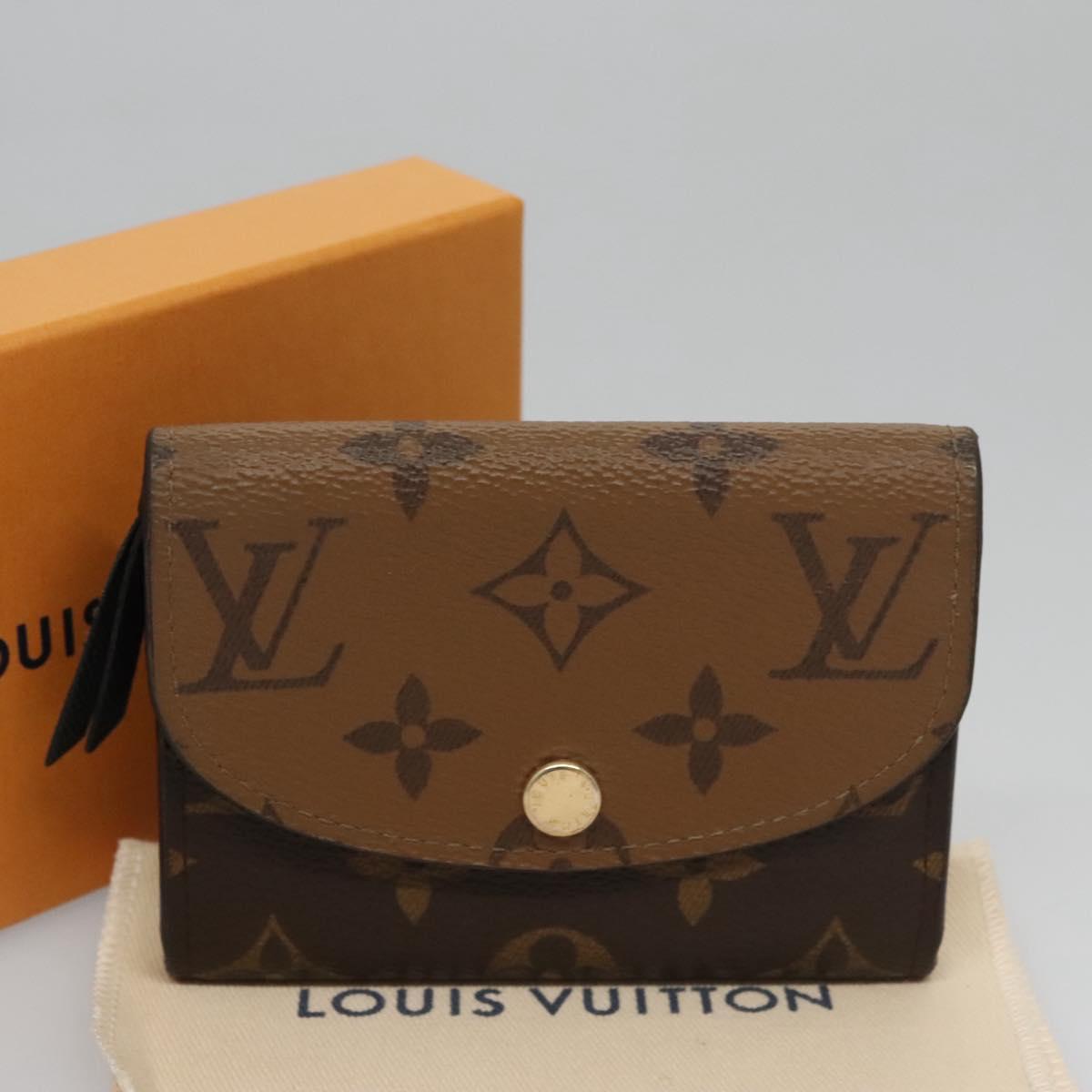 LOUIS VUITTON Monogram Reverse Porte Monnaie Rosary Purse M82333 LV Auth 110581