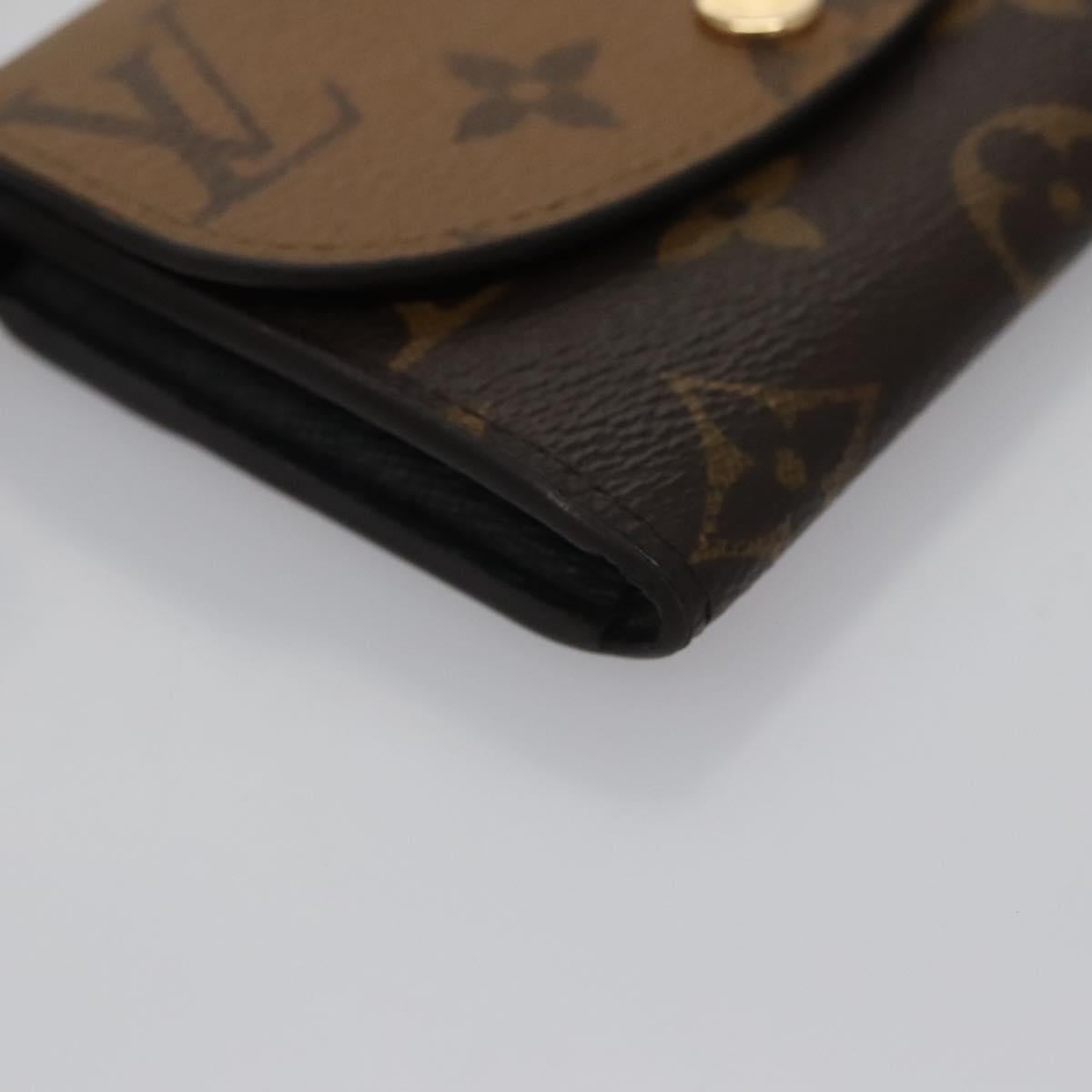 LOUIS VUITTON Monogram Reverse Porte Monnaie Rosary Purse M82333 LV Auth 110581