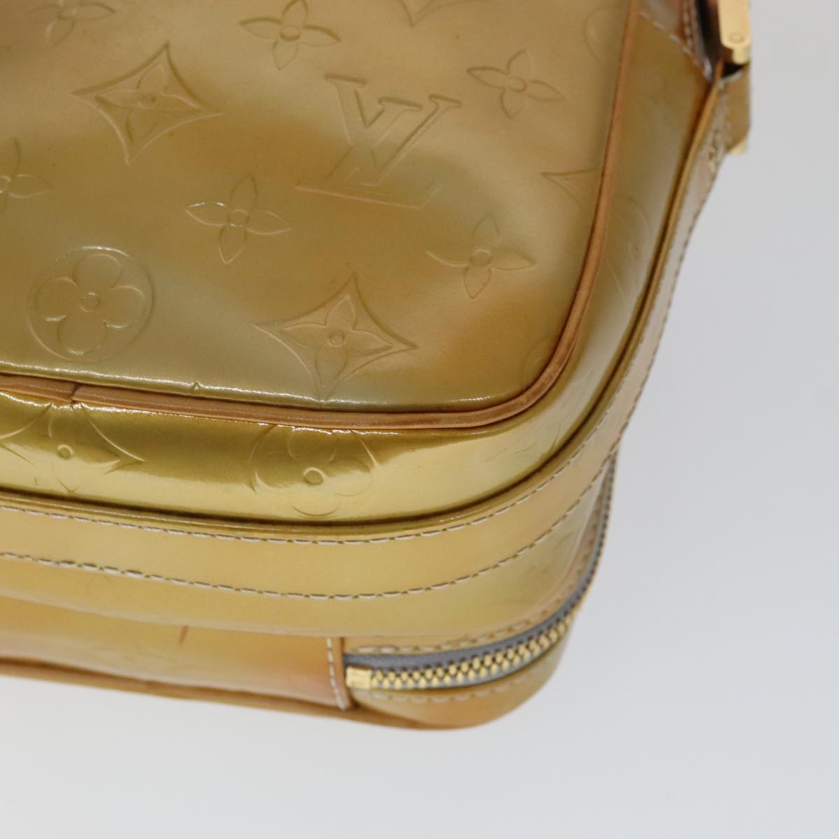 LOUIS VUITTON Monogram Vernis Wooster Shoulder Bag Gris M91036 LV Auth 110625