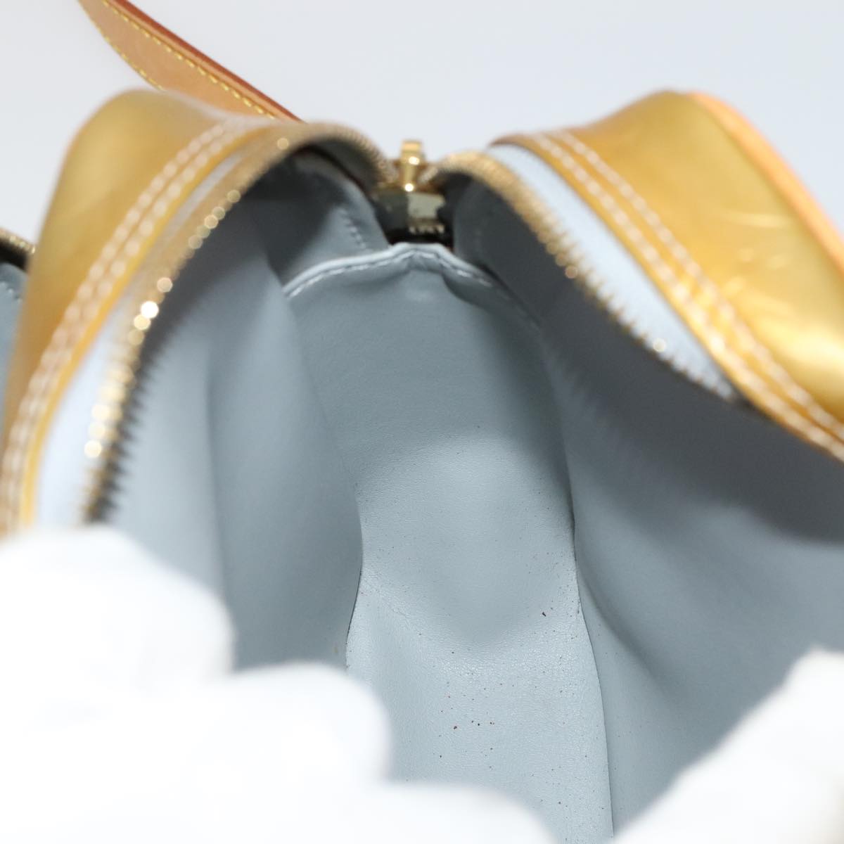 LOUIS VUITTON Monogram Vernis Wooster Shoulder Bag Gris M91036 LV Auth 110625