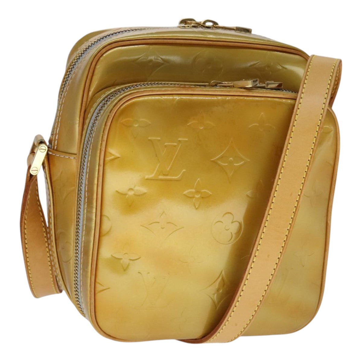 LOUIS VUITTON Monogram Vernis Wooster Shoulder Bag Gris M91036 LV Auth 110625
