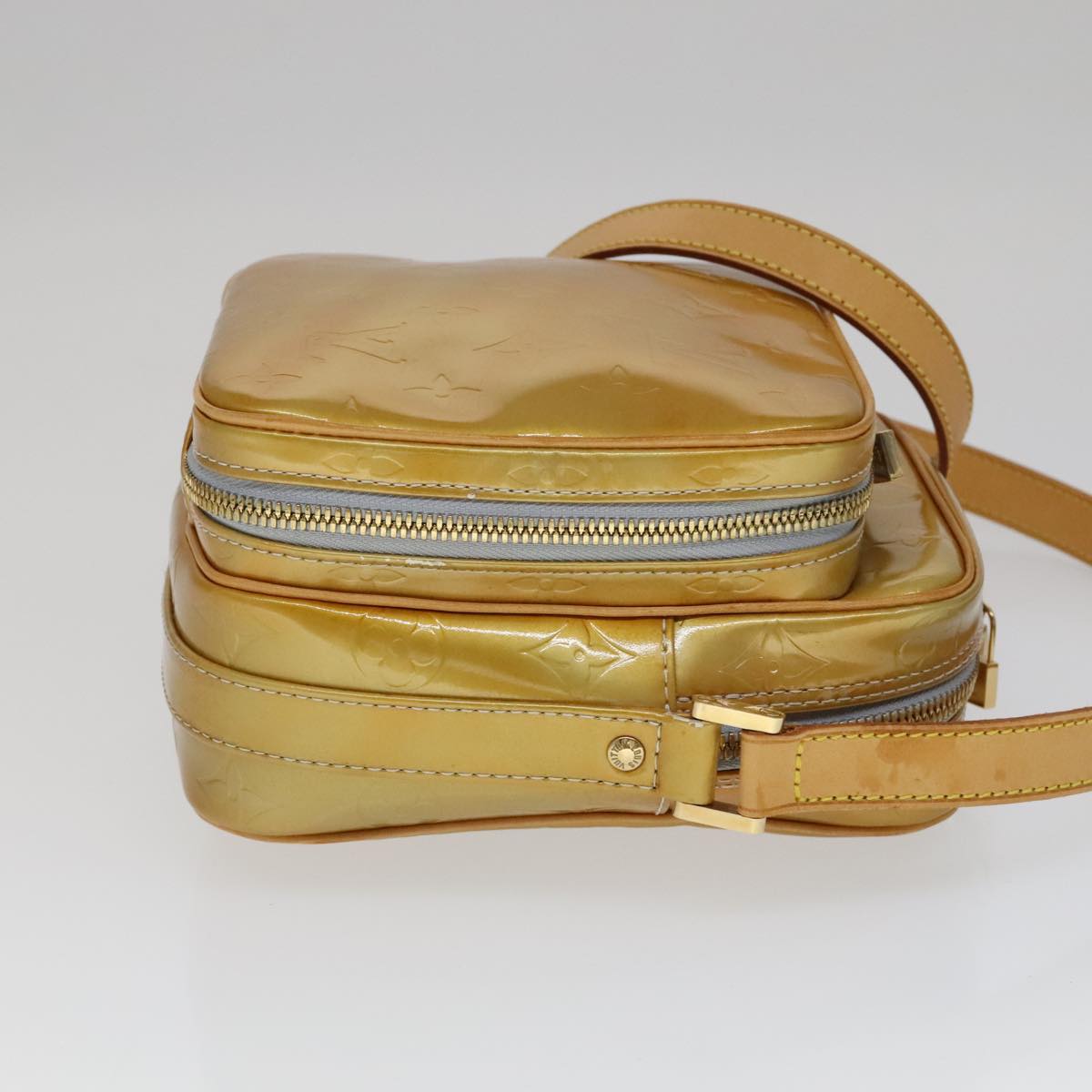 LOUIS VUITTON Monogram Vernis Wooster Shoulder Bag Gris M91036 LV Auth 110625
