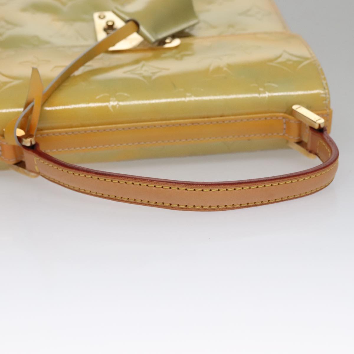LOUIS VUITTON Monogram Vernis Spring Street Hand Bag Gris M91029 LV Auth 110627