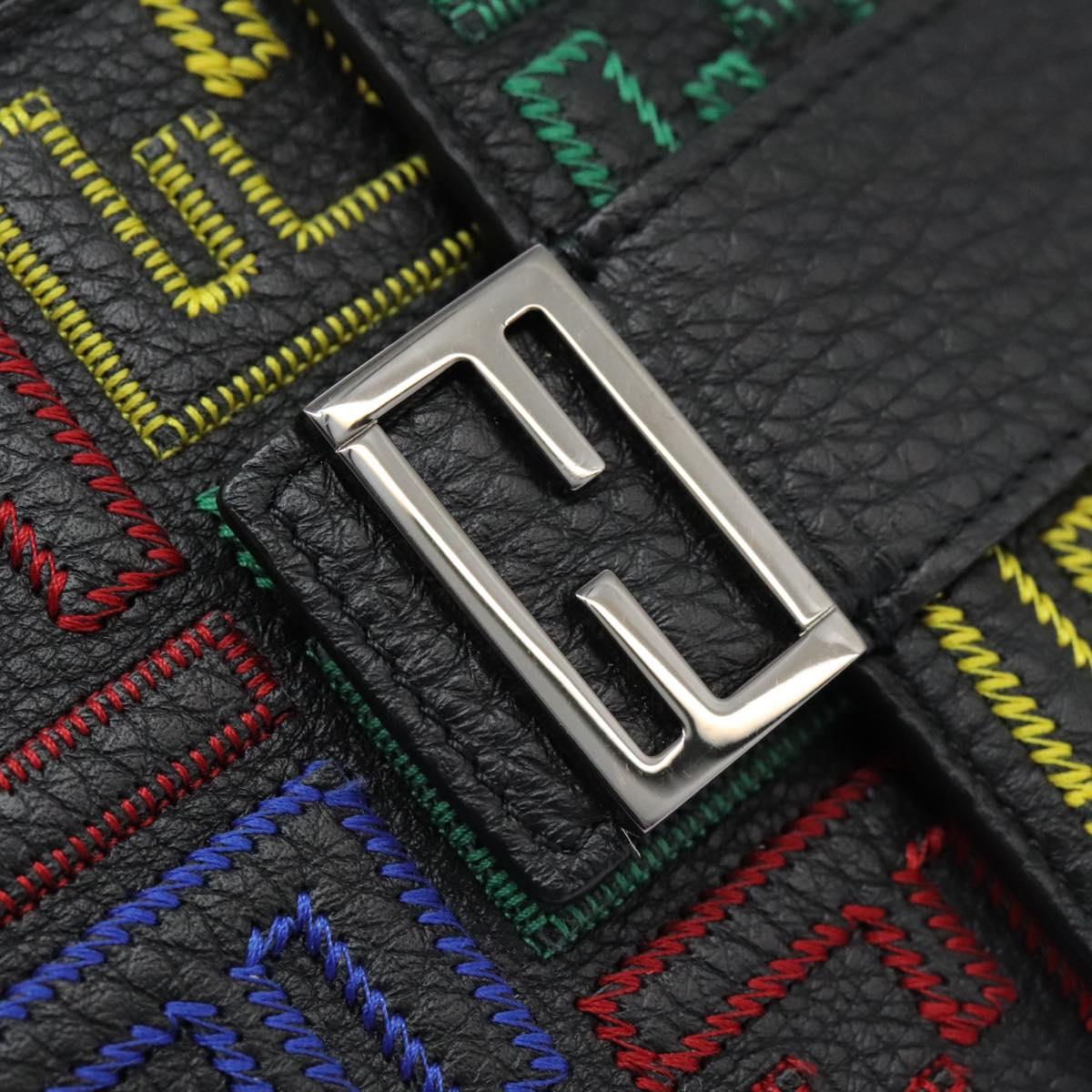 FENDI Zucca Canvas Smartphone Pochette Pouch Black Auth 110673V
