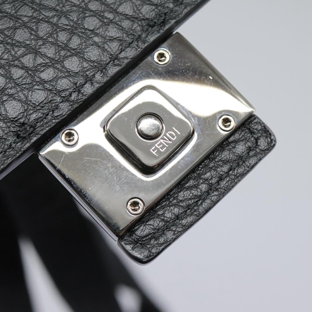 FENDI Zucca Canvas Smartphone Pochette Pouch Black Auth 110673V