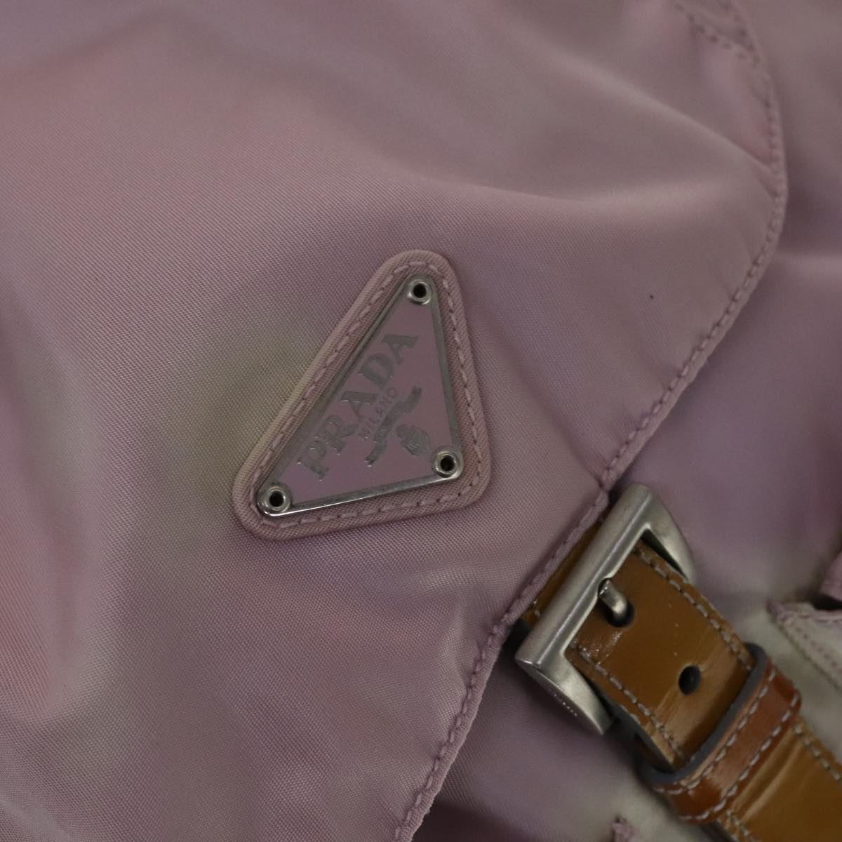 PRADA Backpack Nylon Pink Auth 110692
