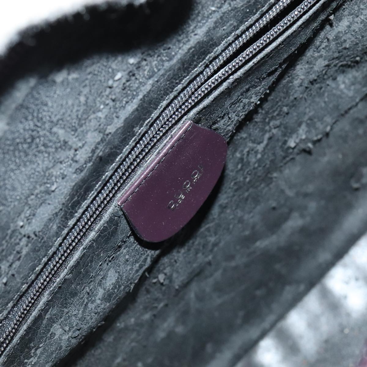 GUCCI Shoulder Bag Enamel Purple 001 1364 1703 Auth 110704