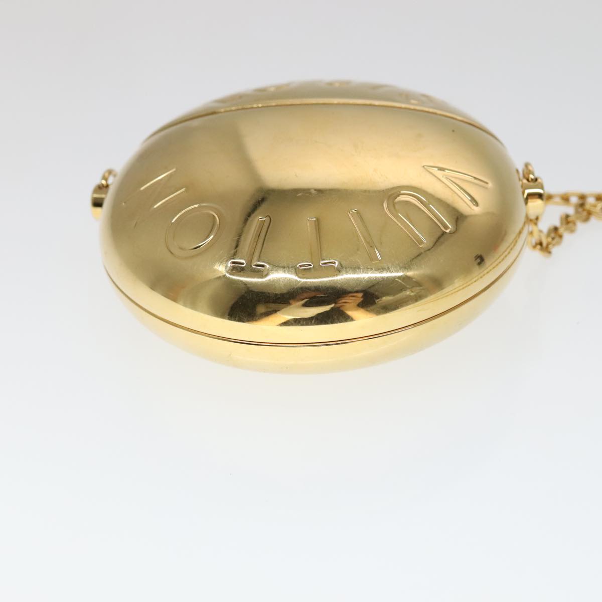 LOUIS VUITTON Air Pods case Pouch metal Gold M01316 LV Auth 110737