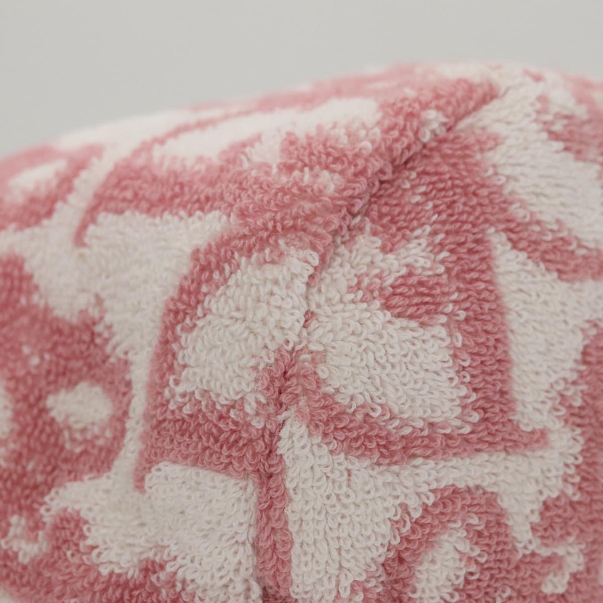 Christian Dior Pile Trotter Hand Bag Pink White Auth 110808