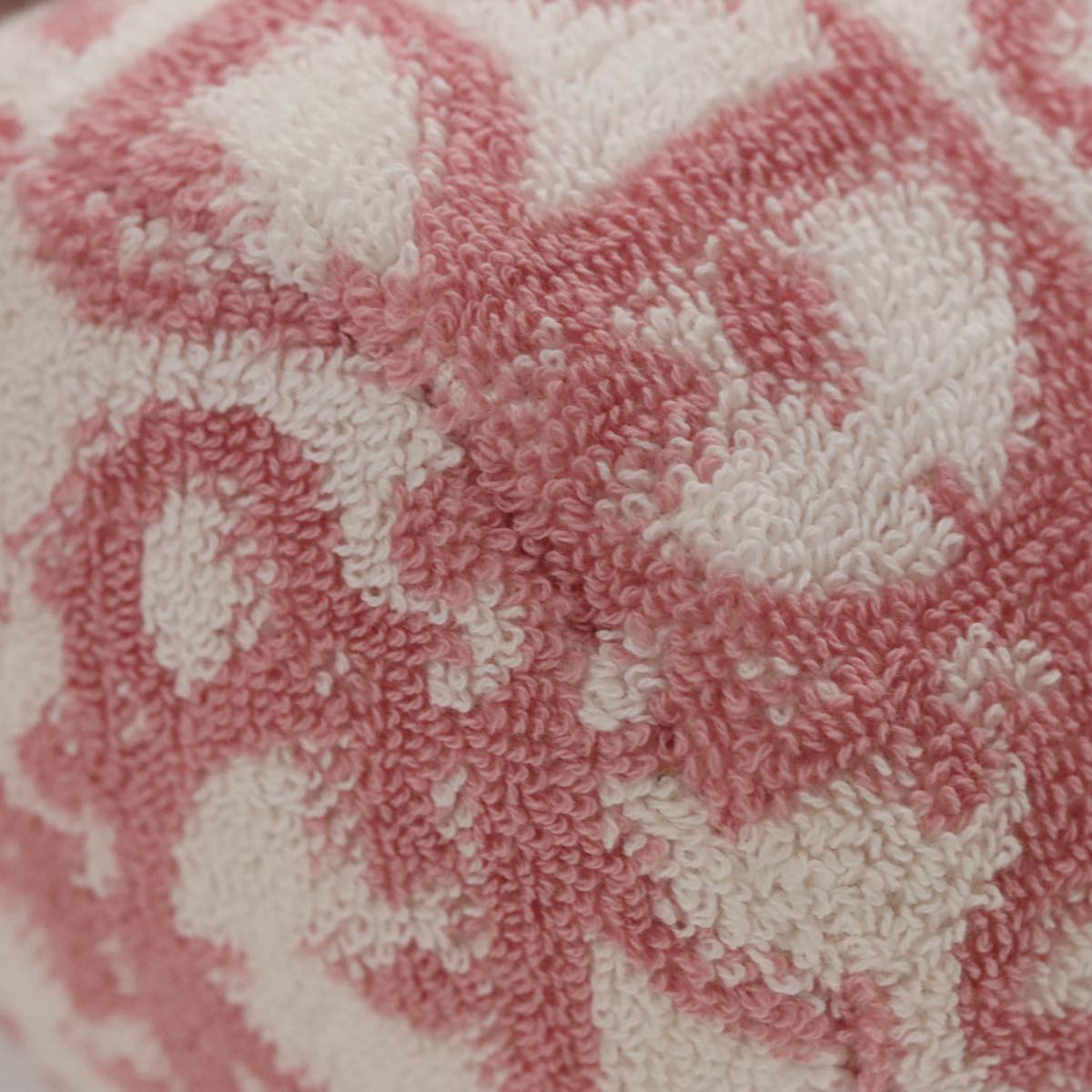 Christian Dior Pile Trotter Hand Bag Pink White Auth 110808