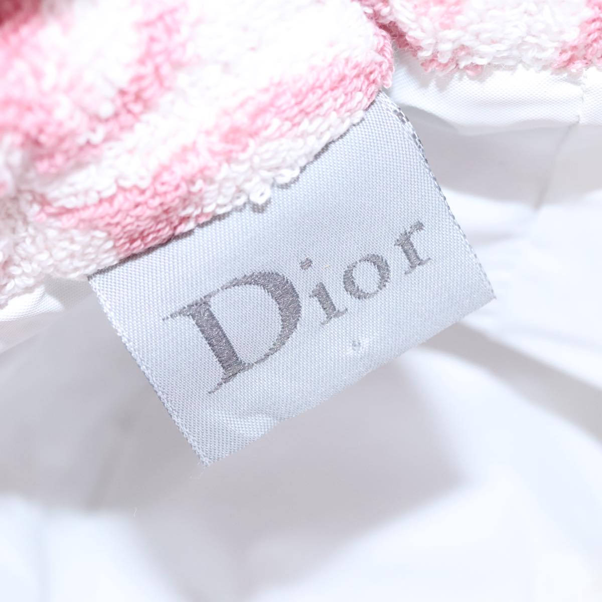 Christian Dior Pile Trotter Hand Bag Pink White Auth 110808