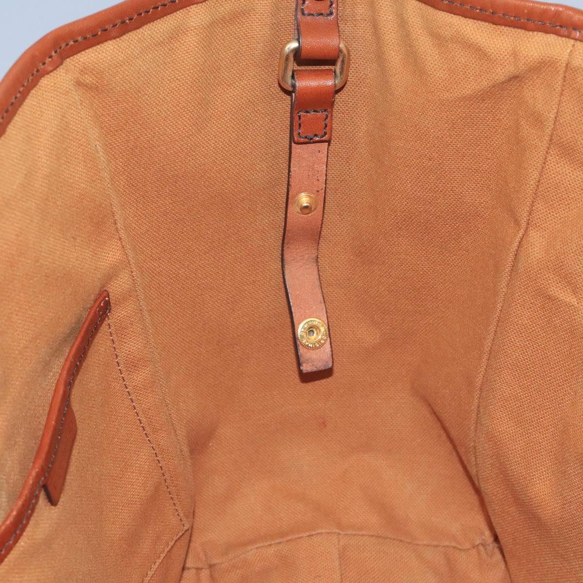 BURBERRY Nova Check Shoulder Bag PVC Suede Beige Brown gold Auth 110833