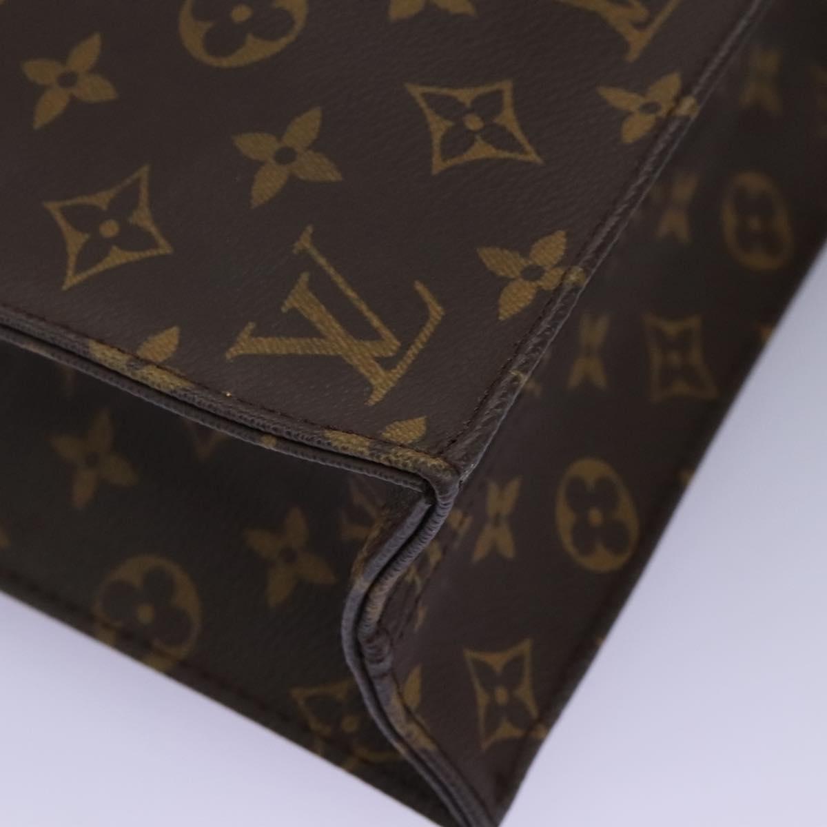 LOUIS VUITTON Monogram Sac Plat Hand Bag M51140 LV Auth 110857