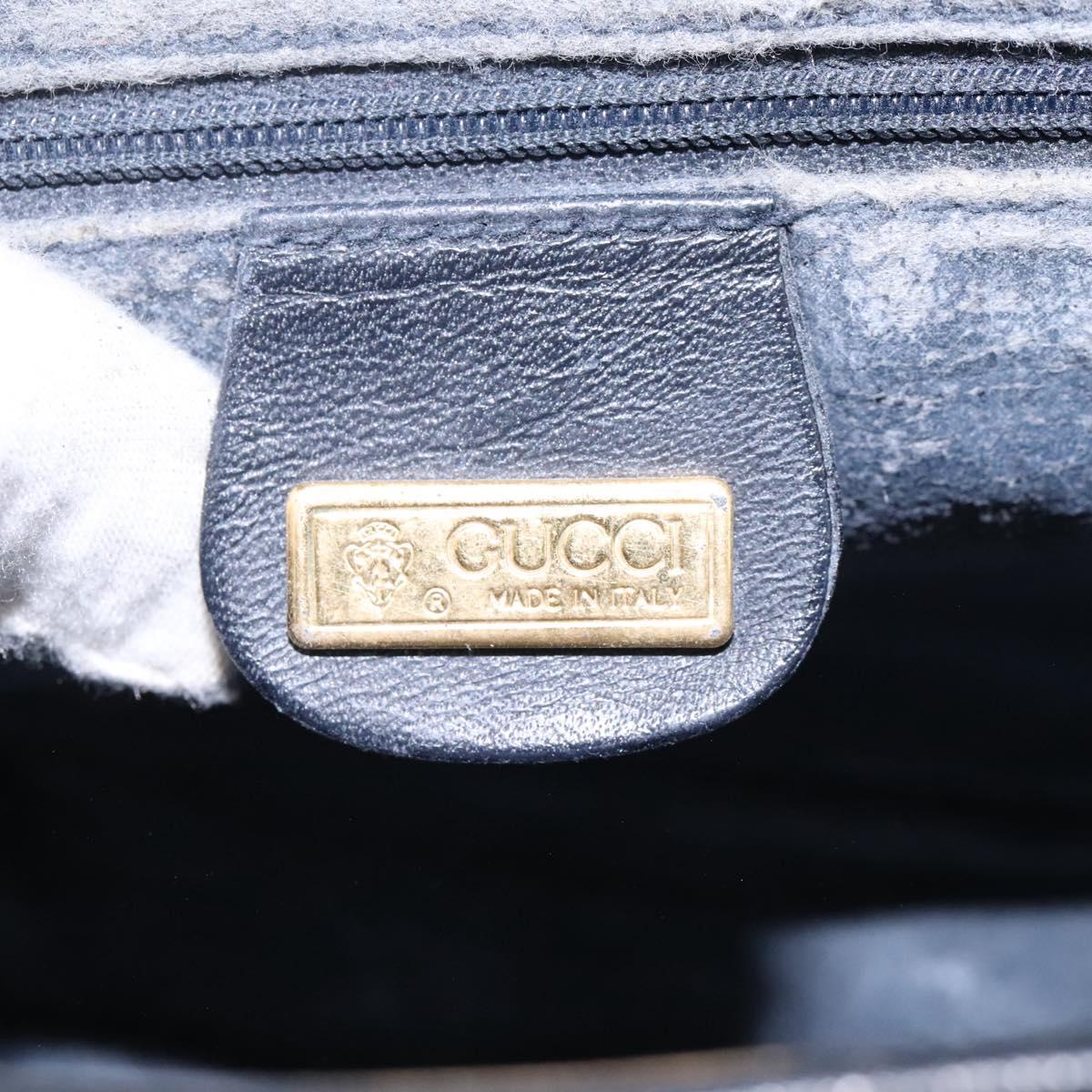 GUCCI Micro GG Supreme Shoulder Bag PVC Navy Gold 001 58 0930 Auth 110882