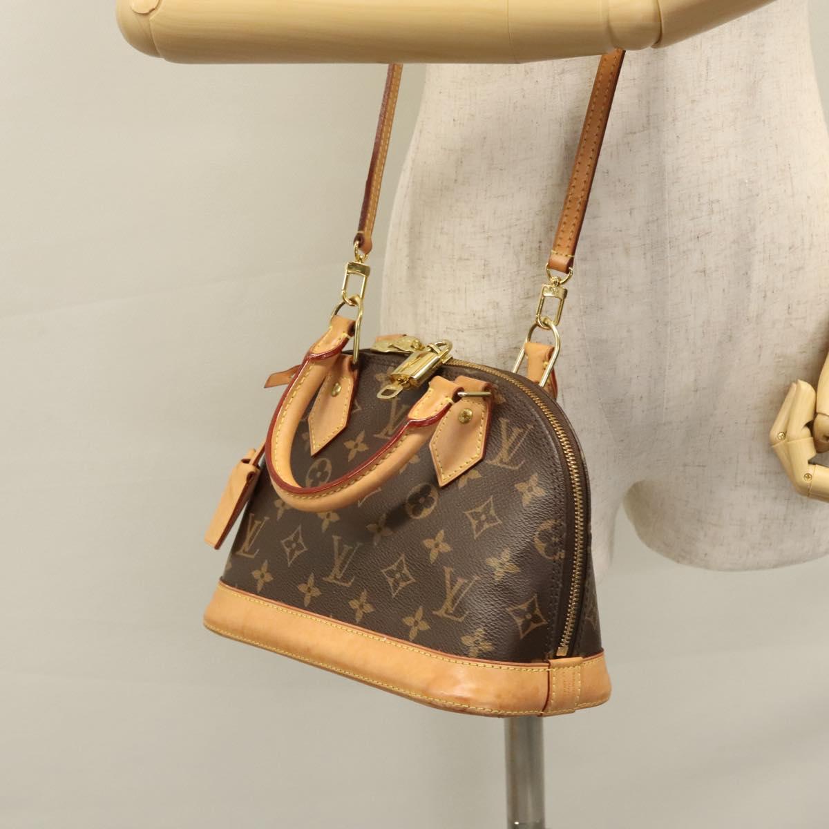 LOUIS VUITTON Monogram Alma BB Hand Bag 2way M53152 LV Auth 110884V