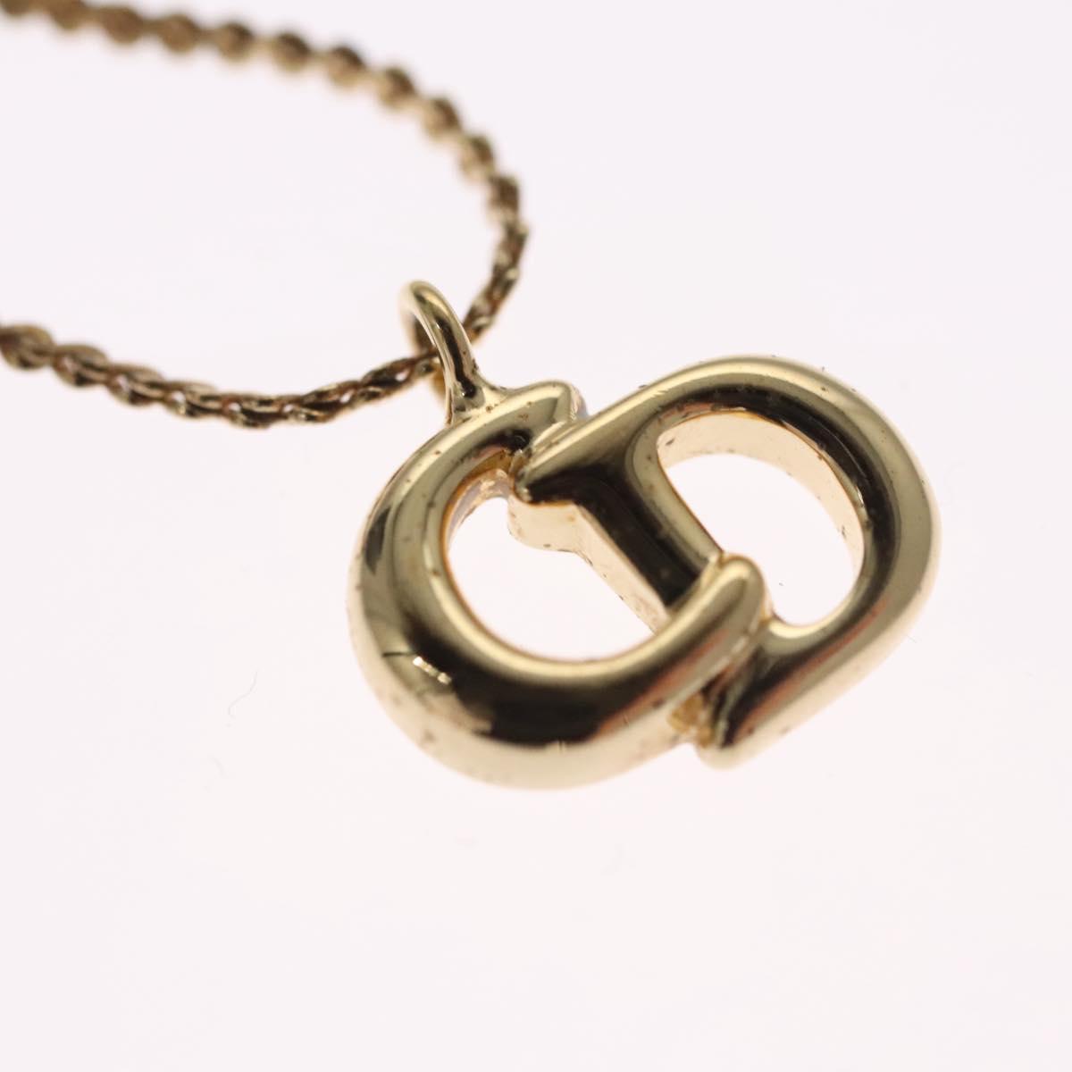 Christian Dior Necklace metal Gold Tone Auth 110890