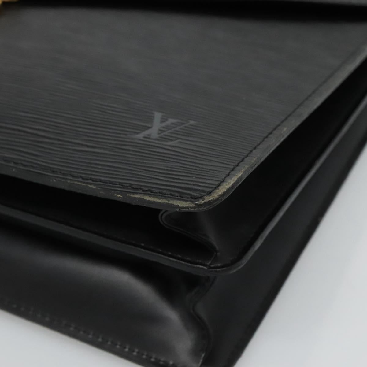 LOUIS VUITTON Epi Serviette Ambassador Business Bag Black M54412 LV Auth 110897