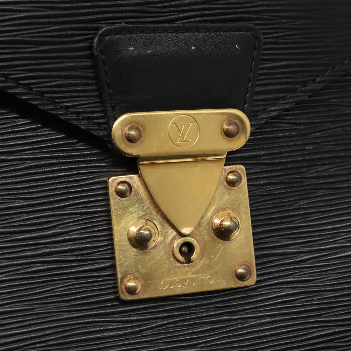 LOUIS VUITTON Epi Serviette Ambassador Business Bag Black M54412 LV Auth 110897