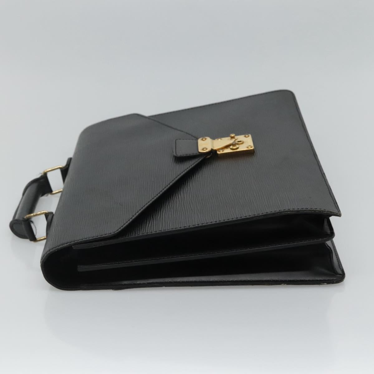 LOUIS VUITTON Epi Serviette Ambassador Business Bag Black M54412 LV Auth 110897