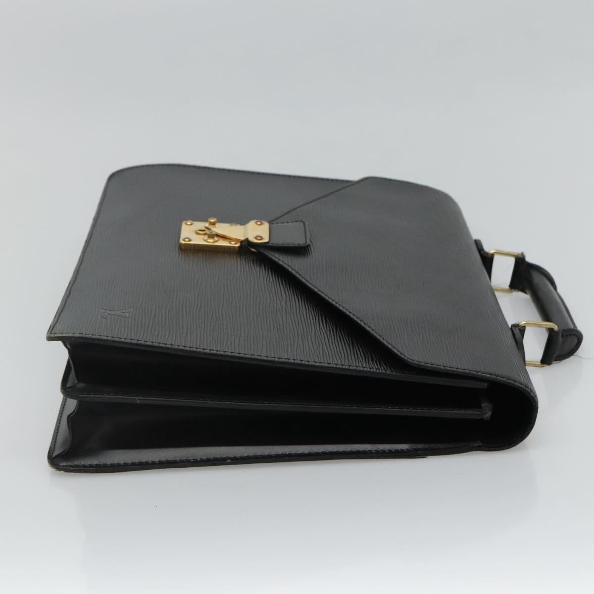 LOUIS VUITTON Epi Serviette Ambassador Business Bag Black M54412 LV Auth 110897