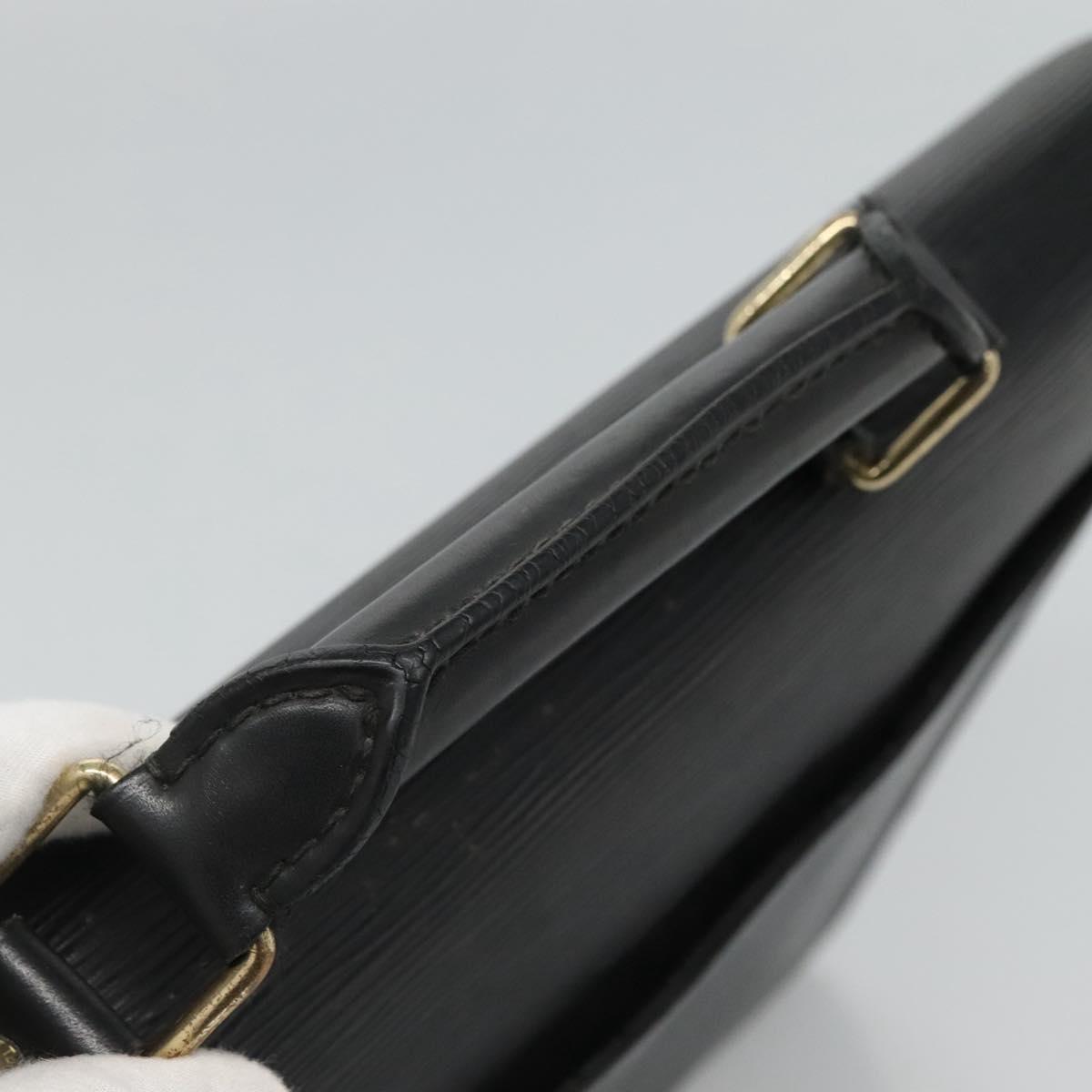 LOUIS VUITTON Epi Serviette Ambassador Business Bag Black M54412 LV Auth 110897