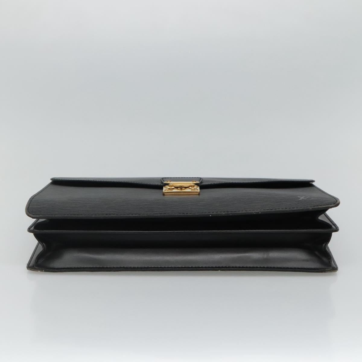 LOUIS VUITTON Epi Serviette Ambassador Business Bag Black M54412 LV Auth 110897