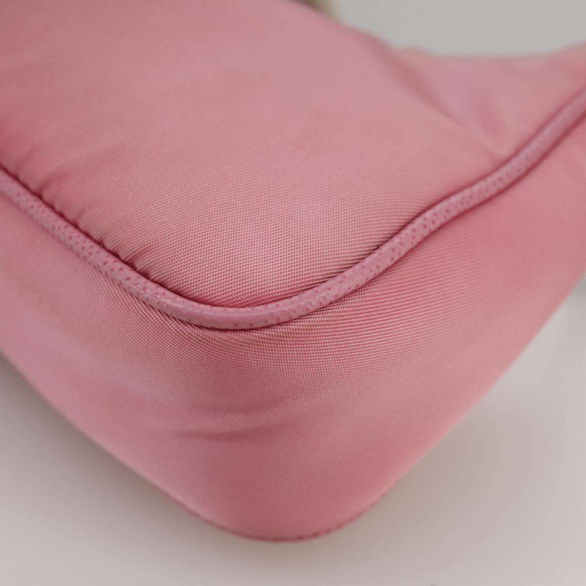 PRADA Shoulder Bag Nylon 2way Pink Silver Auth 111069