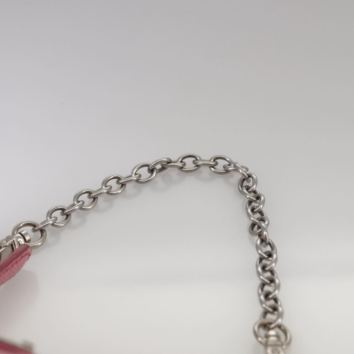 PRADA Shoulder Bag Nylon 2way Pink Silver Auth 111069