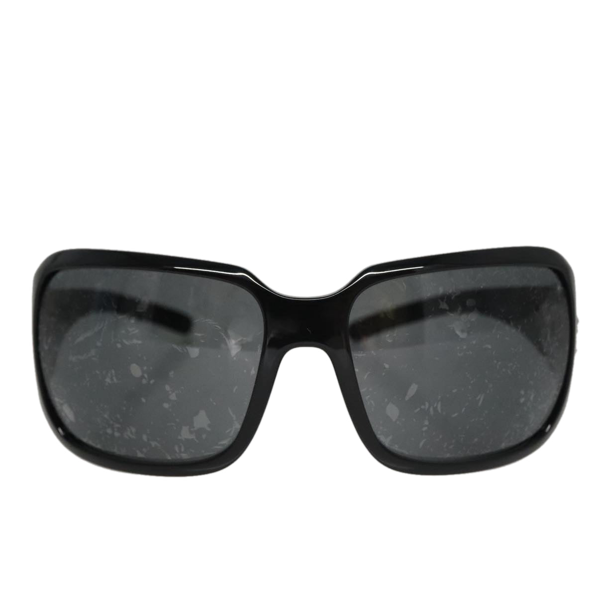 CHANEL Sunglasses plastic Black CC Auth 111071V
