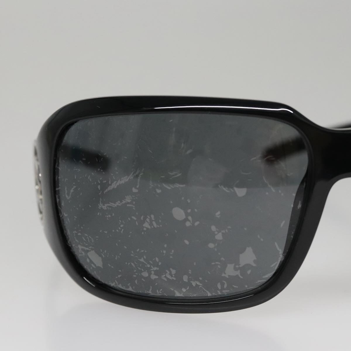 CHANEL Sunglasses plastic Black CC Auth 111071V