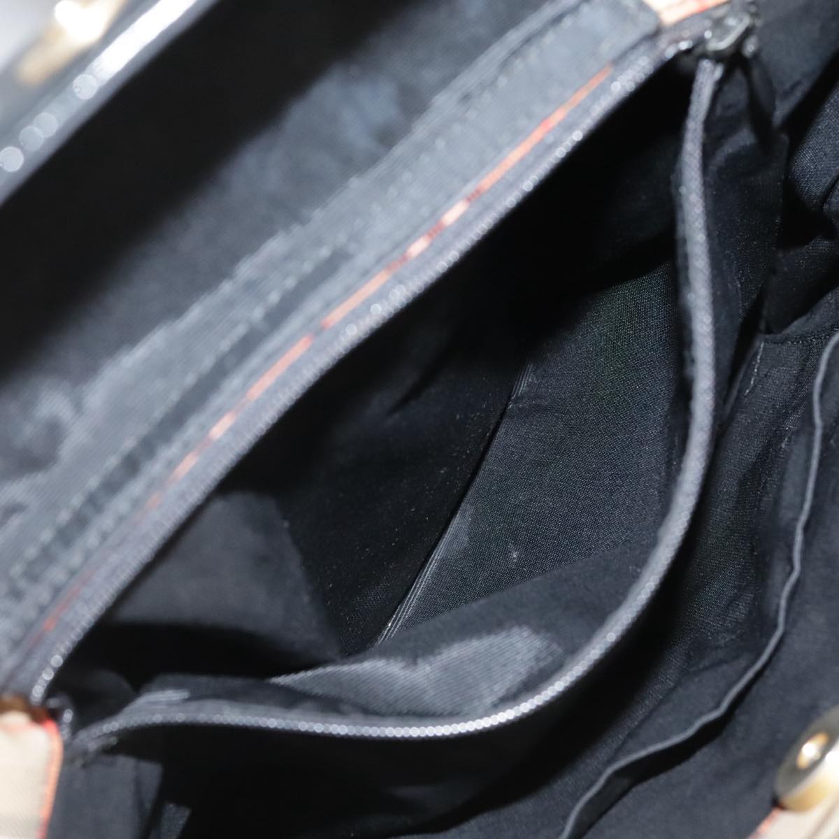 BURBERRY Nova Check Tote Bag Canvas Leather Beige Black gold Auth 111119