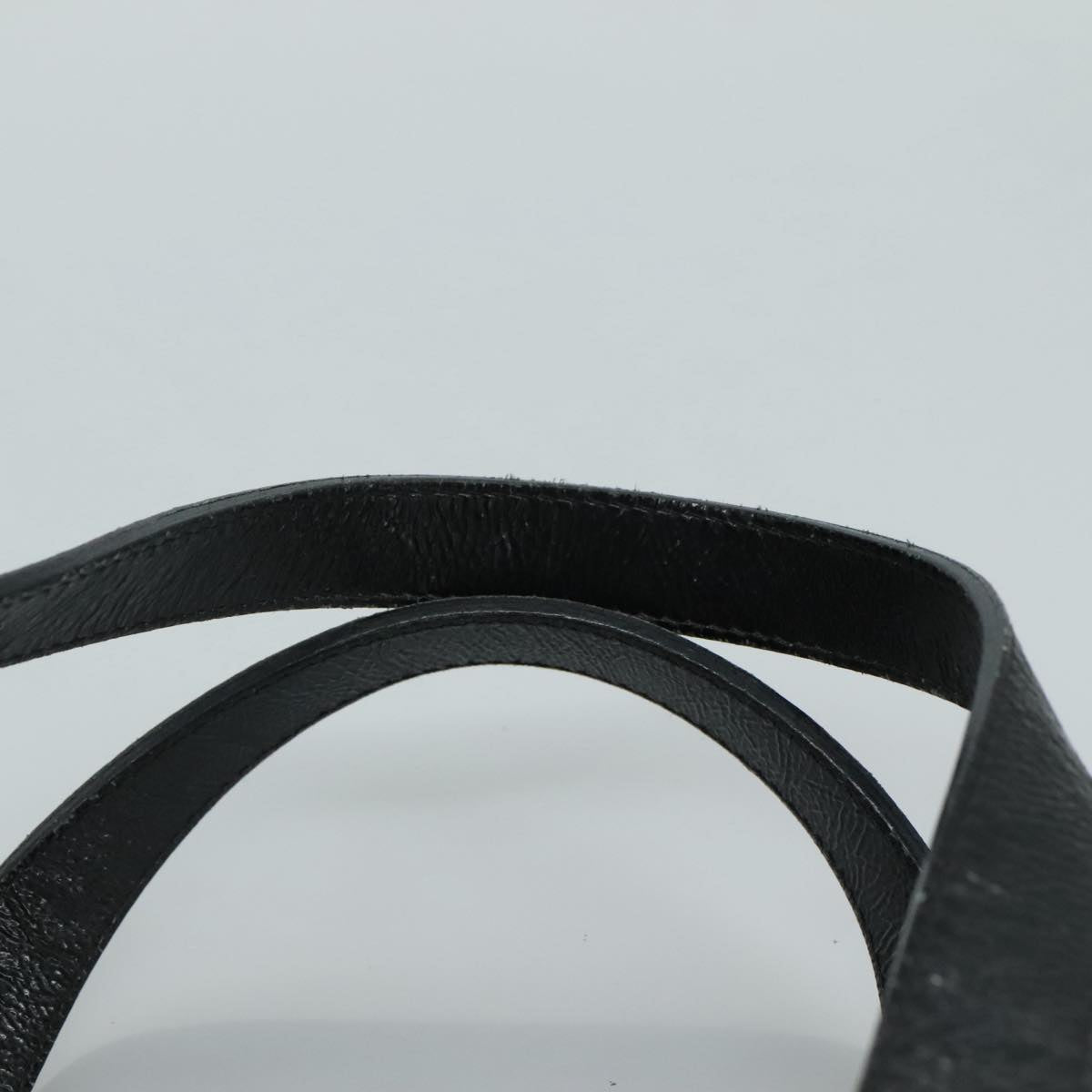 BURBERRY Nova Check Tote Bag PVC Enamel Gray Black Auth 111120