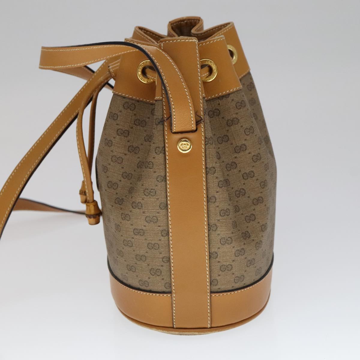 GUCCI Micro GG Supreme Shoulder Bag PVC Brown 007 14 0071 Auth 111171