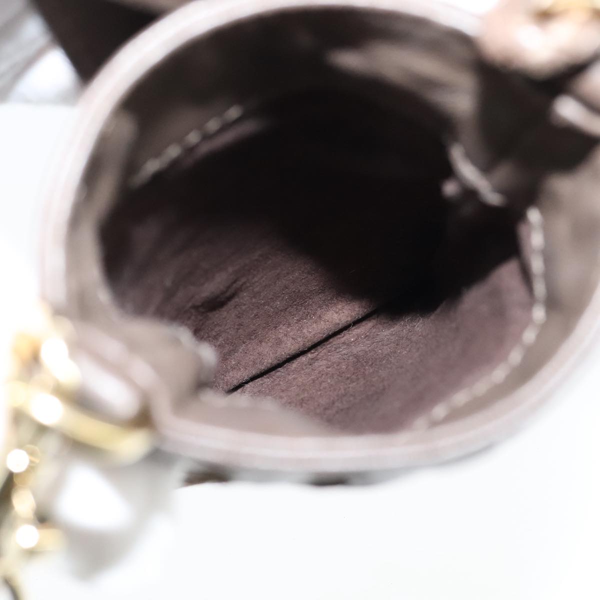 BOTTEGA VENETA INTRECCIATO Pouch Leather Brown Auth 111181