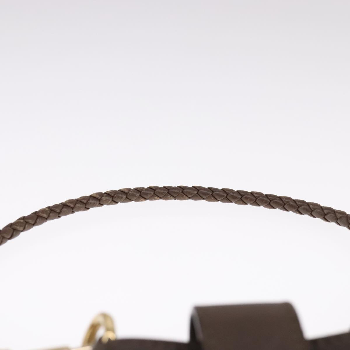 BOTTEGA VENETA INTRECCIATO Pouch Leather Brown Auth 111181