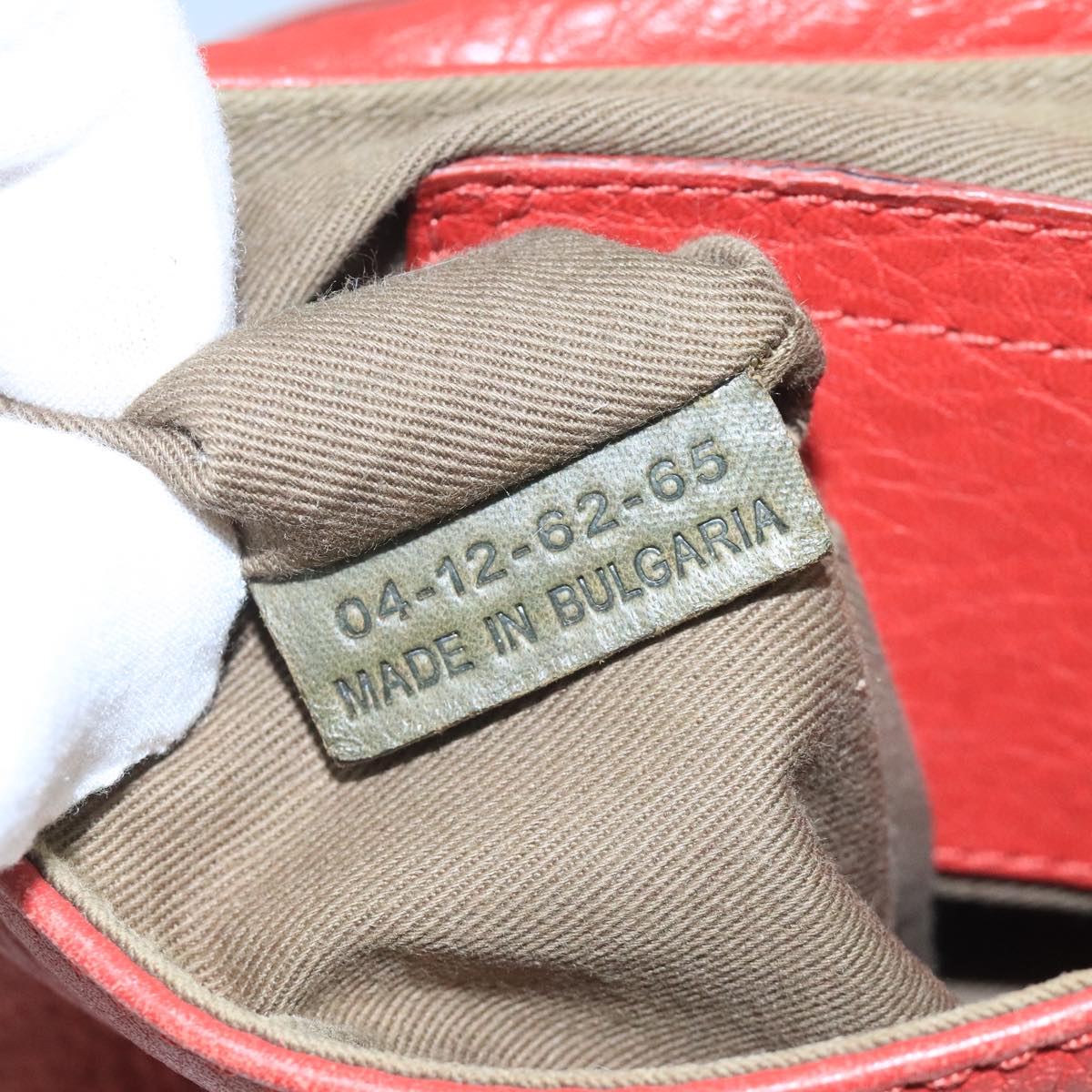 Chloe Mercy Shoulder Bag Leather Red Gold Auth 111189