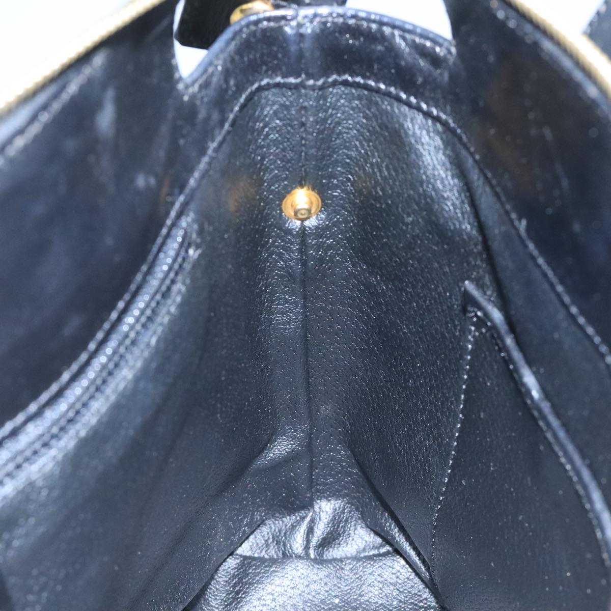 CELINE Macadam Canvas Hand Bag PVC Black Auth 111195