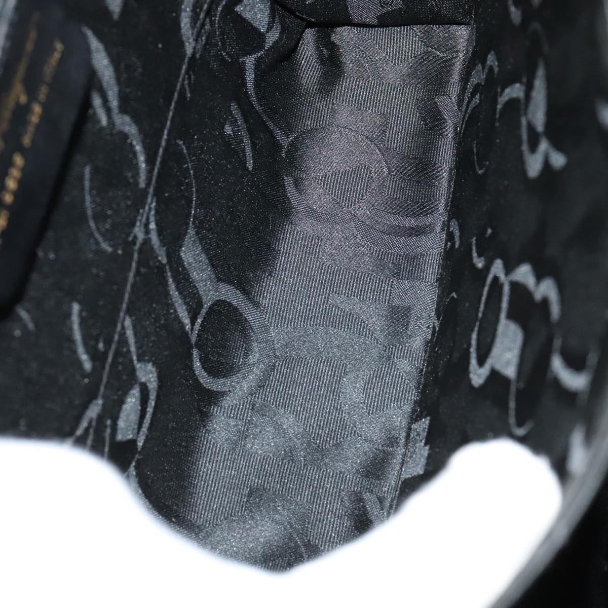 Salvatore Ferragamo Gancini Hand Bag Leather 2way Purple Gold Auth 111198