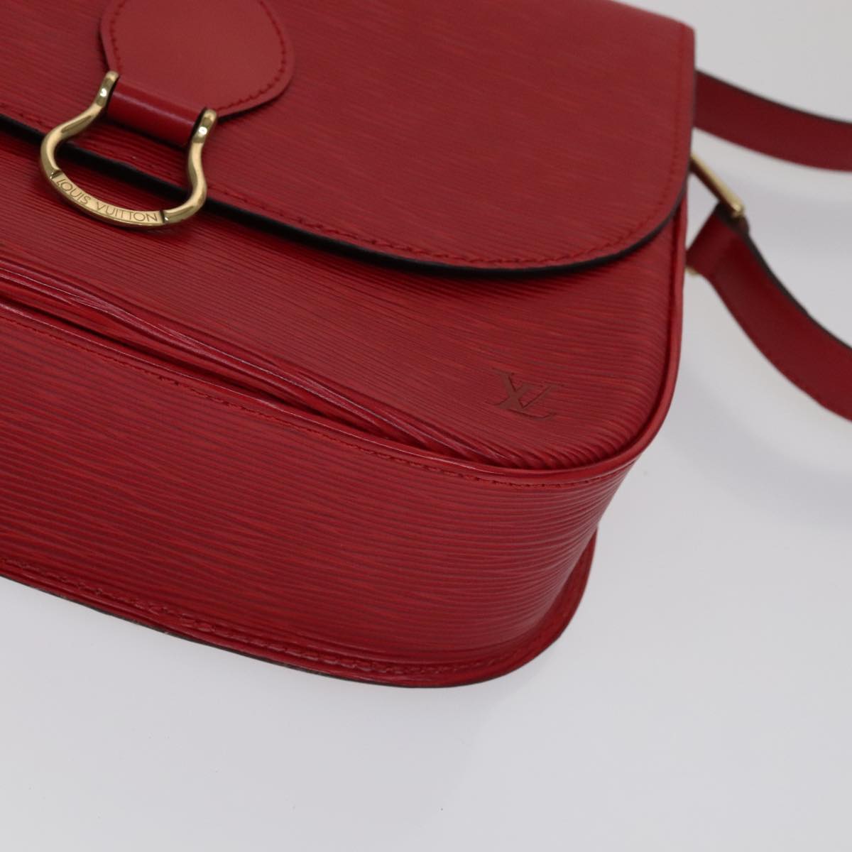 LOUIS VUITTON Epi Saint Cloud GM Shoulder Bag Red M52197 LV Auth 111225