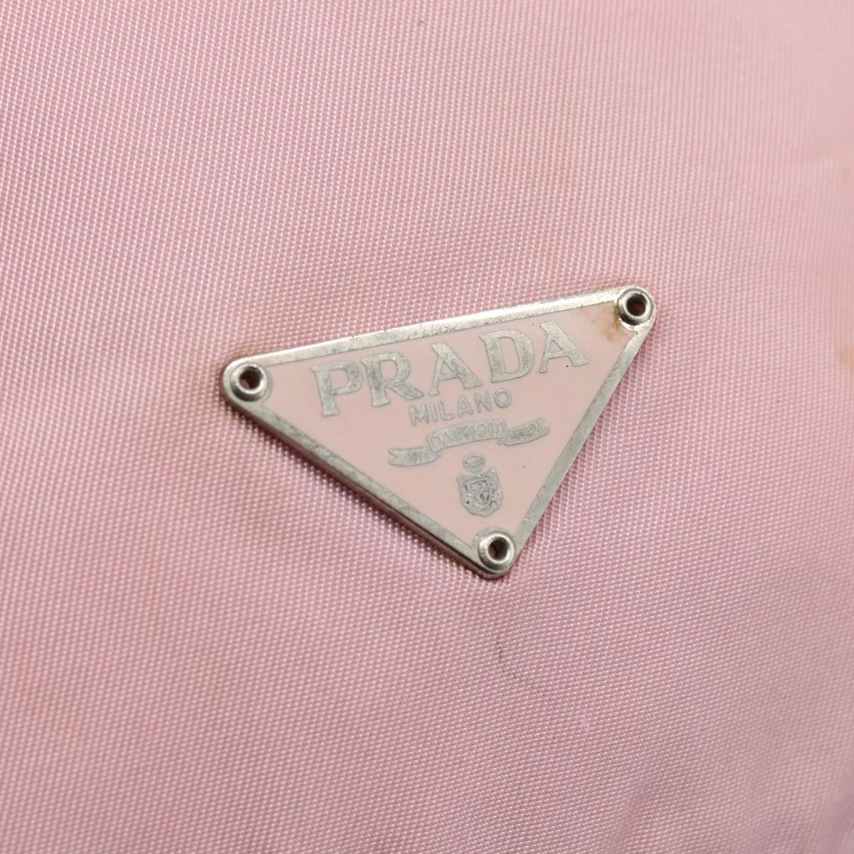 PRADA Pouch Nylon Pink Pink Auth 111259
