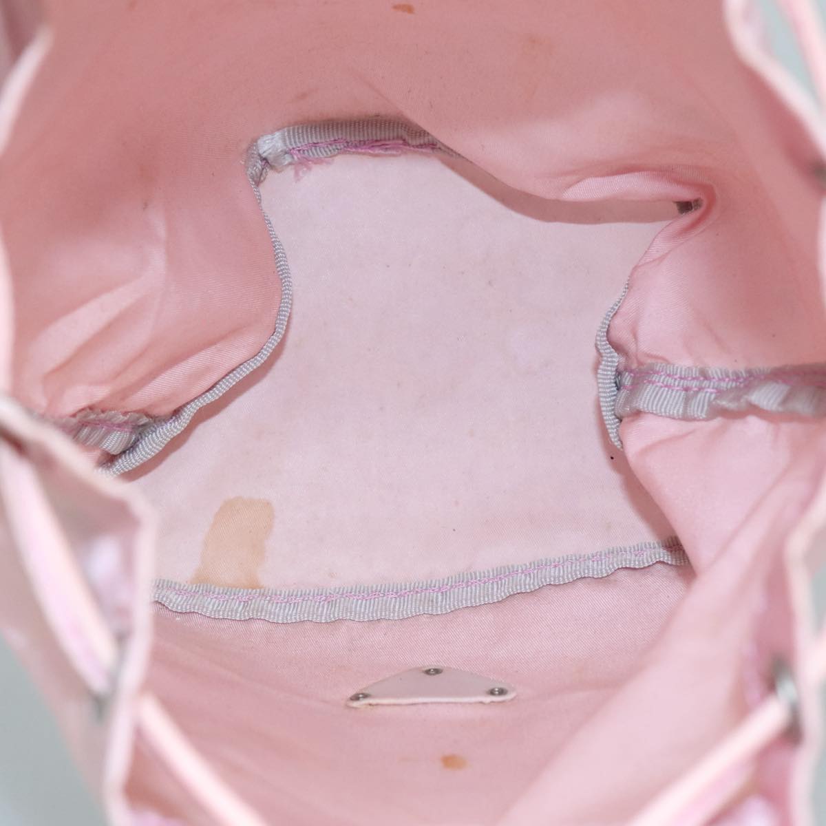 PRADA Pouch Nylon Pink Pink Auth 111259