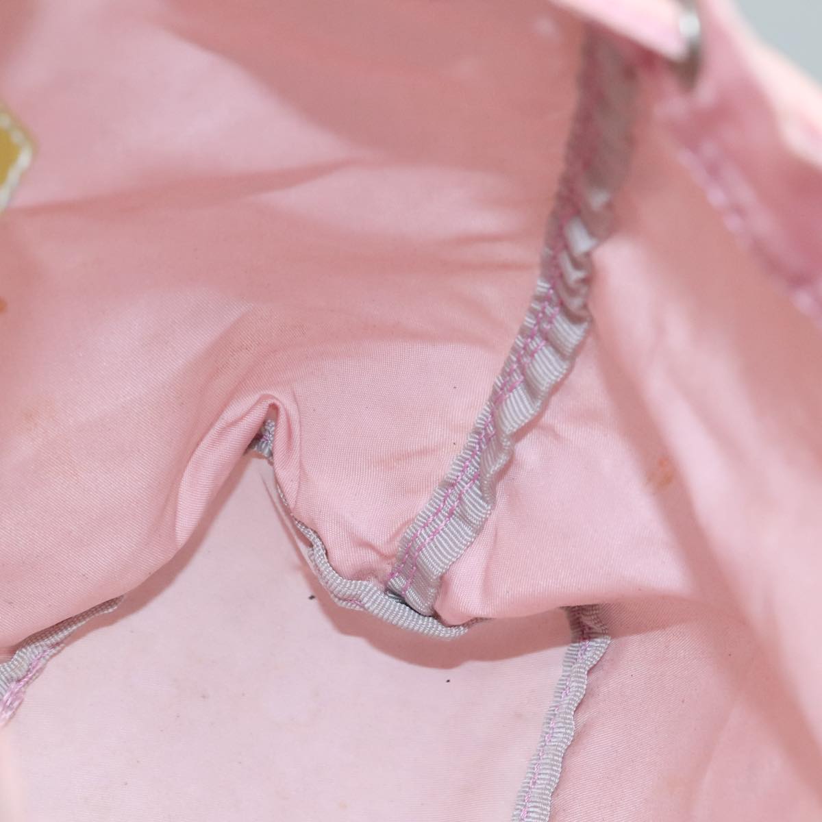 PRADA Pouch Nylon Pink Pink Auth 111259