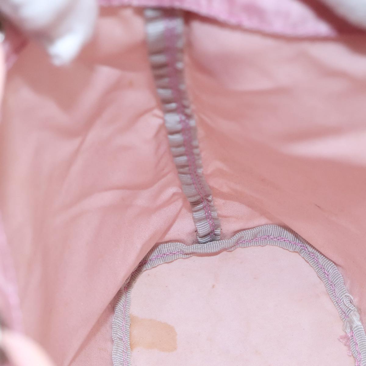 PRADA Pouch Nylon Pink Pink Auth 111259