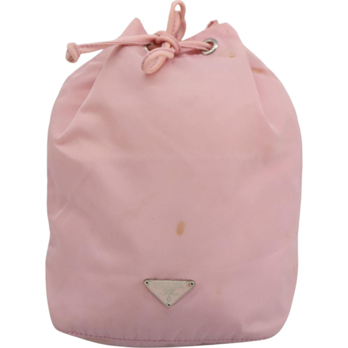 PRADA Pouch Nylon Pink Pink Auth 111259