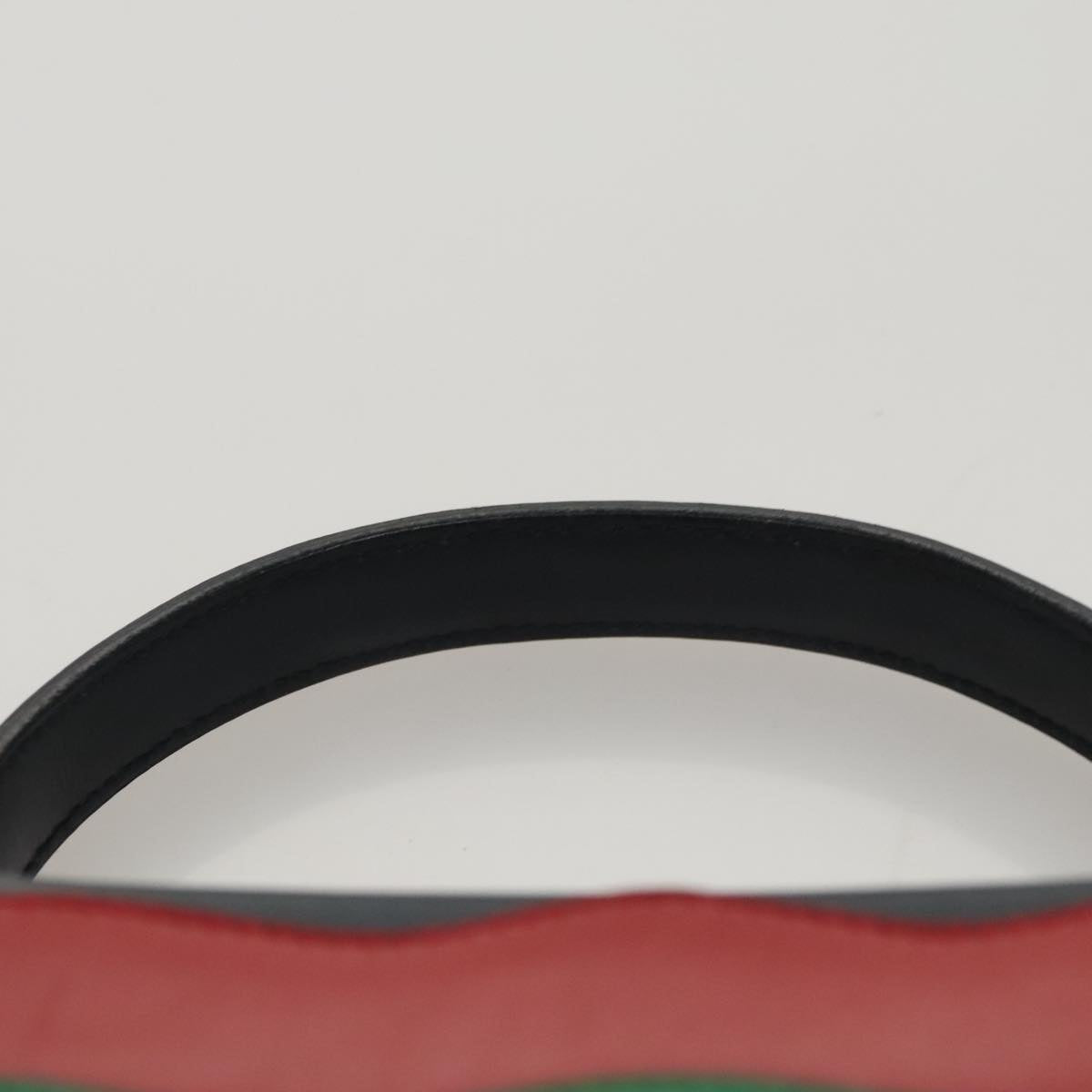 CELINE Hand Bag Leather Navy Red yellow Auth 111305