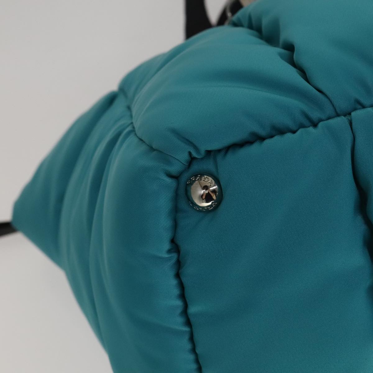 PRADA Hand Bag Nylon 2way Turquoise Blue Auth 111354V