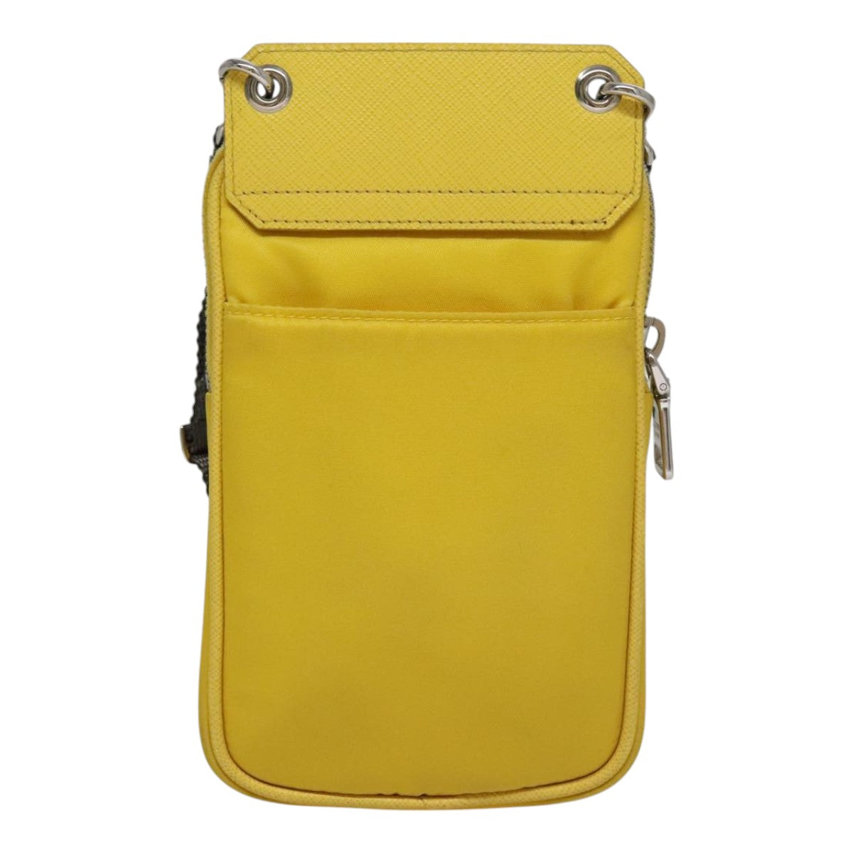 PRADA Shoulder Bag Nylon Yellow Auth 111355