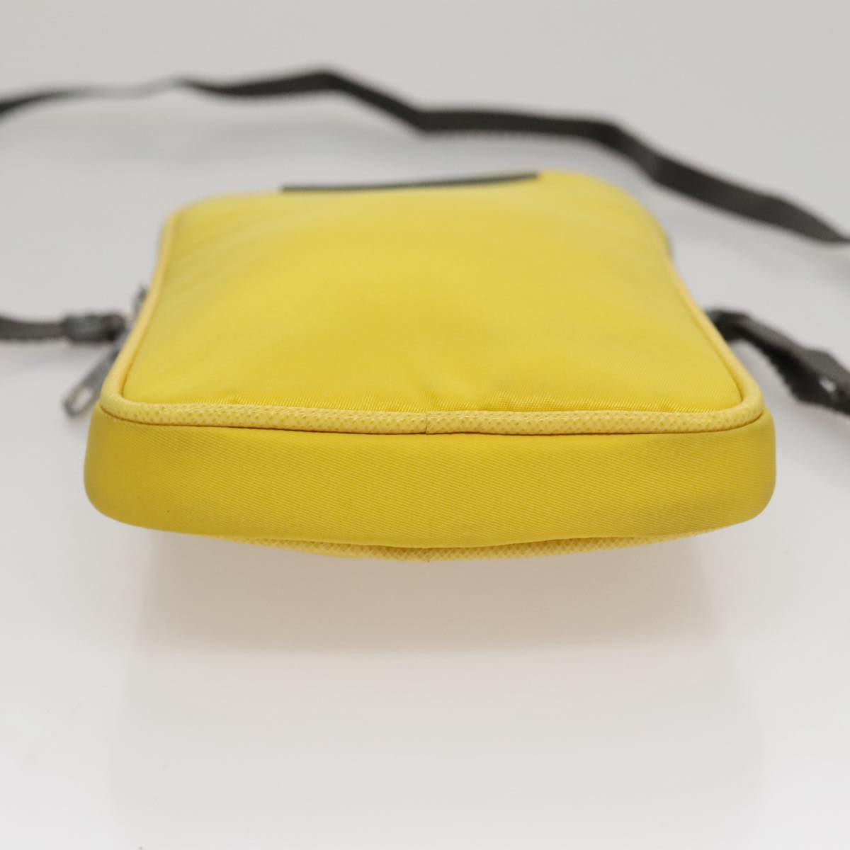 PRADA Shoulder Bag Nylon Yellow Auth 111355
