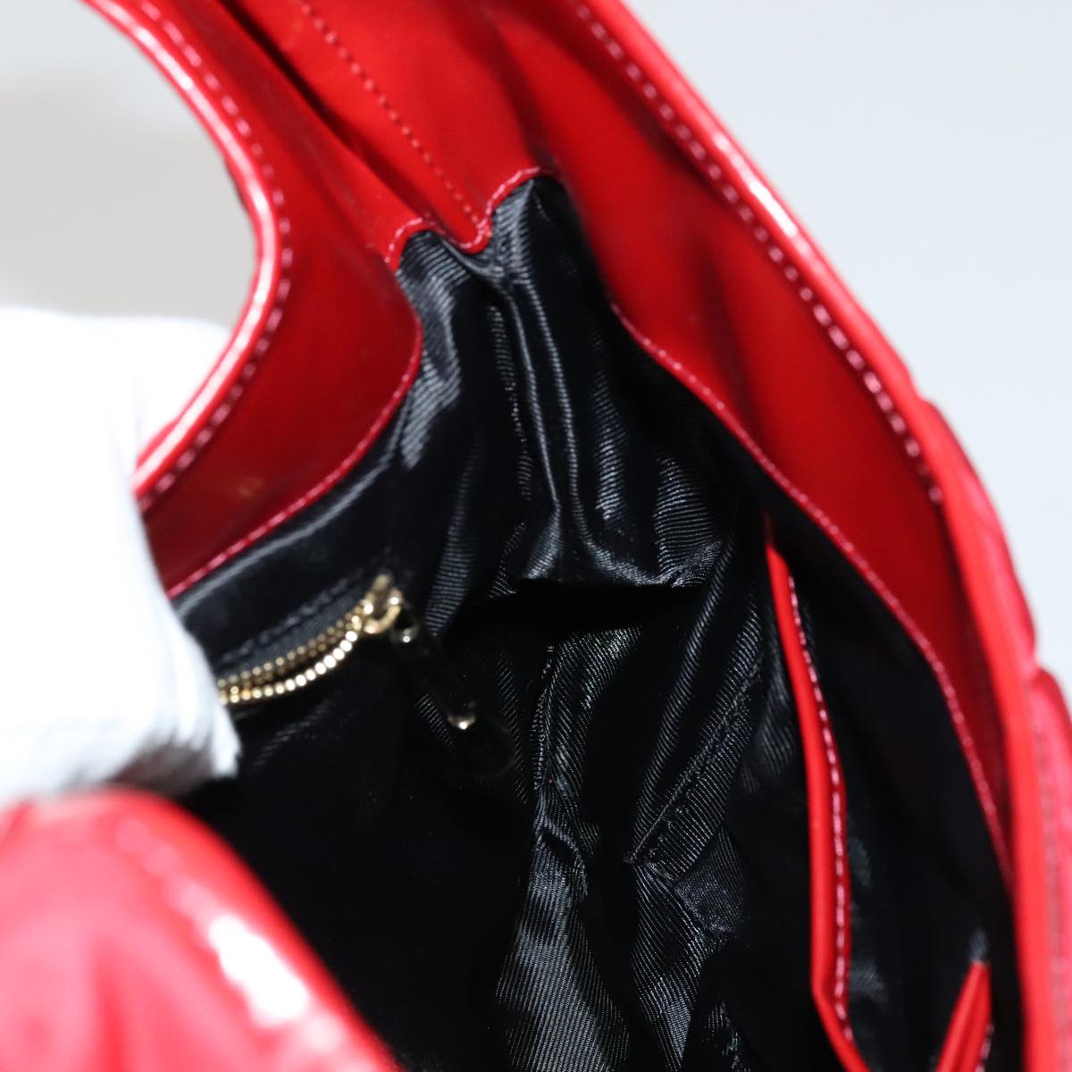 BURBERRY Shoulder Bag Nylon Red Auth 111357