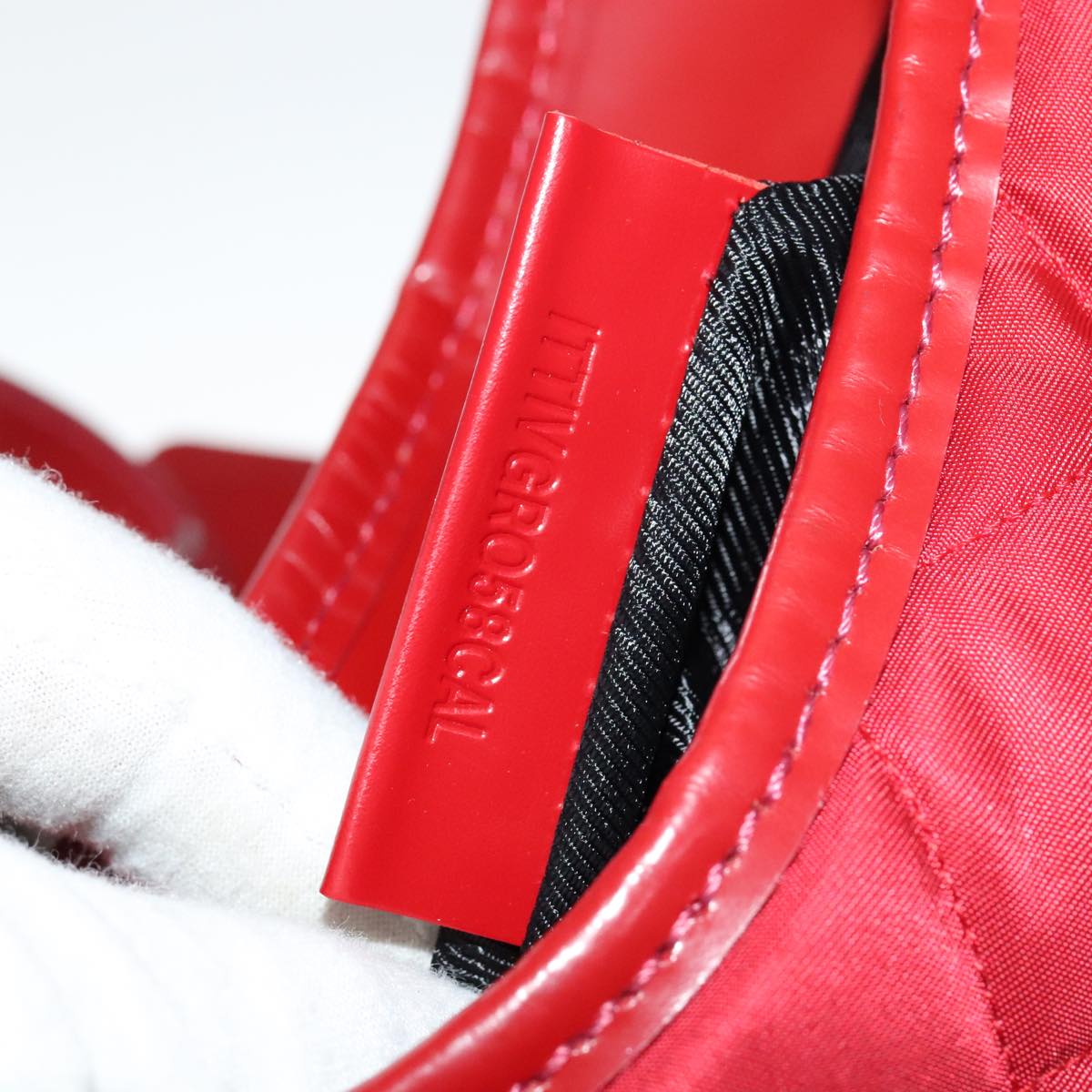 BURBERRY Shoulder Bag Nylon Red Auth 111357